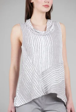 New Evie Lou Summer Breeze Cowl Top, Gull