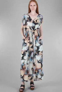 Best Evie Lou Swirl Beach Dress, Peach Multi