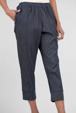 Hot Evie Lou Tapered Denim Pant, Blue
