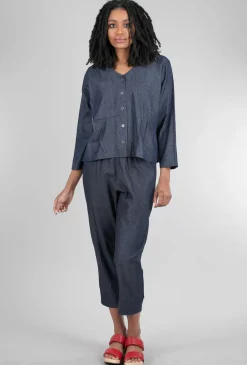 Hot Evie Lou Tapered Denim Pant, Blue