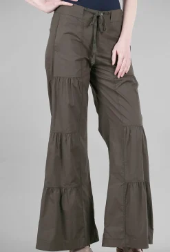 Discount Evie Lou Terraced Wide Pant, Olive