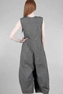 Clearance Evie Lou Texture Cotton Overalls, Black Check