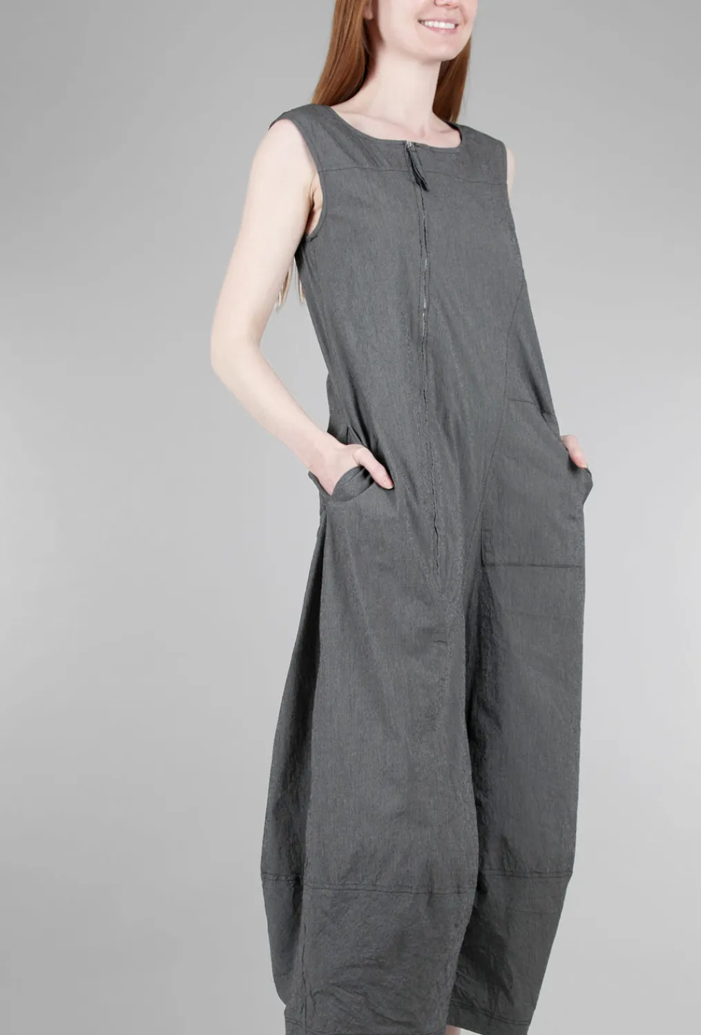 Clearance Evie Lou Texture Cotton Overalls, Black Check