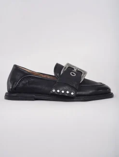 Store Evie Lou Thaine Buckle Slide, Nero Black