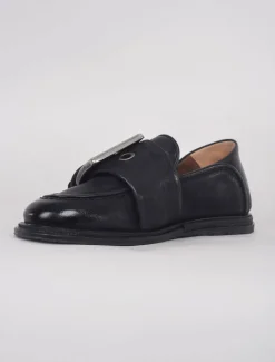 Store Evie Lou Thaine Buckle Slide, Nero Black