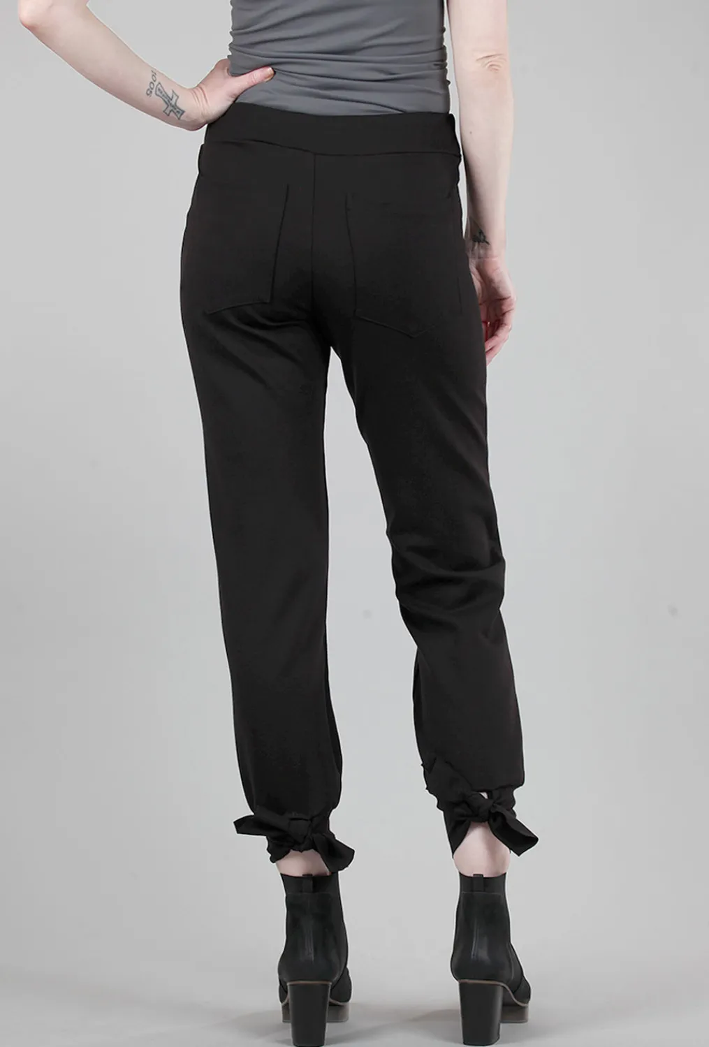 New Evie Lou Tied Up Pants, Black