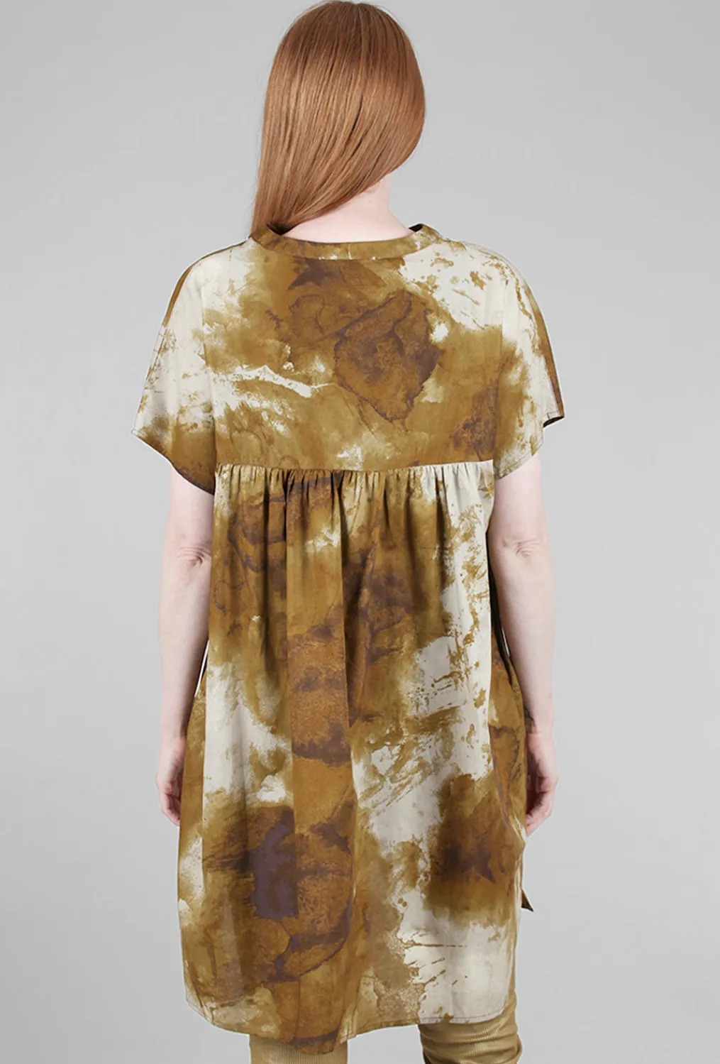 Fashion Evie Lou Tie-Dye Boxy Dress, Cumin