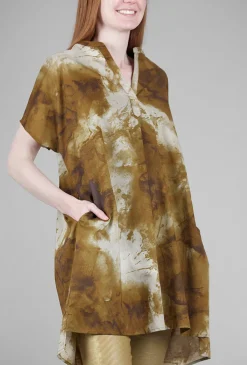 Fashion Evie Lou Tie-Dye Boxy Dress, Cumin