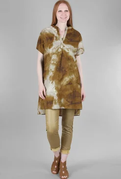 Fashion Evie Lou Tie-Dye Boxy Dress, Cumin
