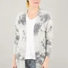 Hot Evie Lou Tie-Dye Raglan Cashmere Cardie, Platinum