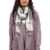 Fashion Evie Lou Tie-Dye Tissue Scarf, Forest