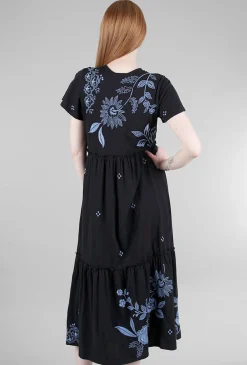 Outlet Evie Lou Tiered Knit Dress, Black