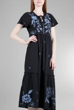 Outlet Evie Lou Tiered Knit Dress, Black