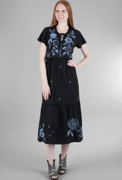 Outlet Evie Lou Tiered Knit Dress, Black