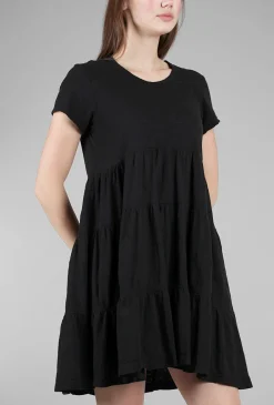Flash Sale Evie Lou Tiered Trapeze Tee Dress, Black