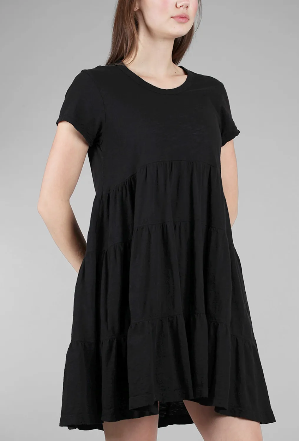 Flash Sale Evie Lou Tiered Trapeze Tee Dress, Black