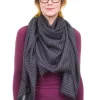 Flash Sale Evie Lou Tissue Cashmere Blend Scarf, Slate Pinstripe