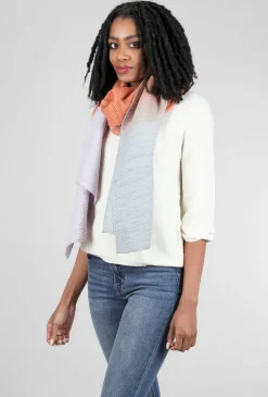 Flash Sale Evie Lou Toasty Fun Ombre Scarf, Rust/Seafoam