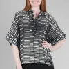 New Evie Lou Tonal Cells Top, Charcoal