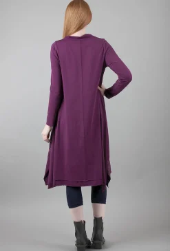 Store Evie Lou Tonal Print Dress, Aubergine
