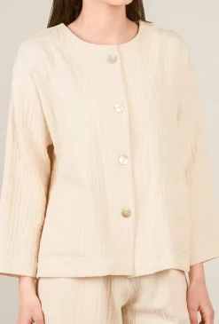 Discount Evie Lou Tonal Texture Jacket, Blush