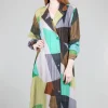 Store Evie Lou Transparency Print Dress, Lavender Multi