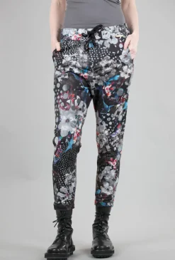 Sale Evie Lou Tulum Floral/Dot Pant, Black