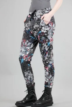 Sale Evie Lou Tulum Floral/Dot Pant, Black