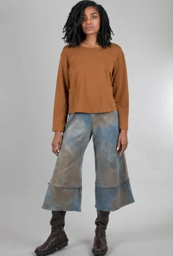 Sale Evie Lou Twist Dye Crop Pant, Blue
