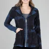 Discount Evie Lou Twist Dye Zip Jacket, Denim