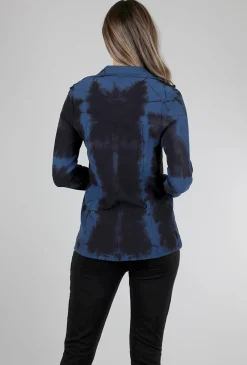 Discount Evie Lou Twist Dye Zip Jacket, Denim