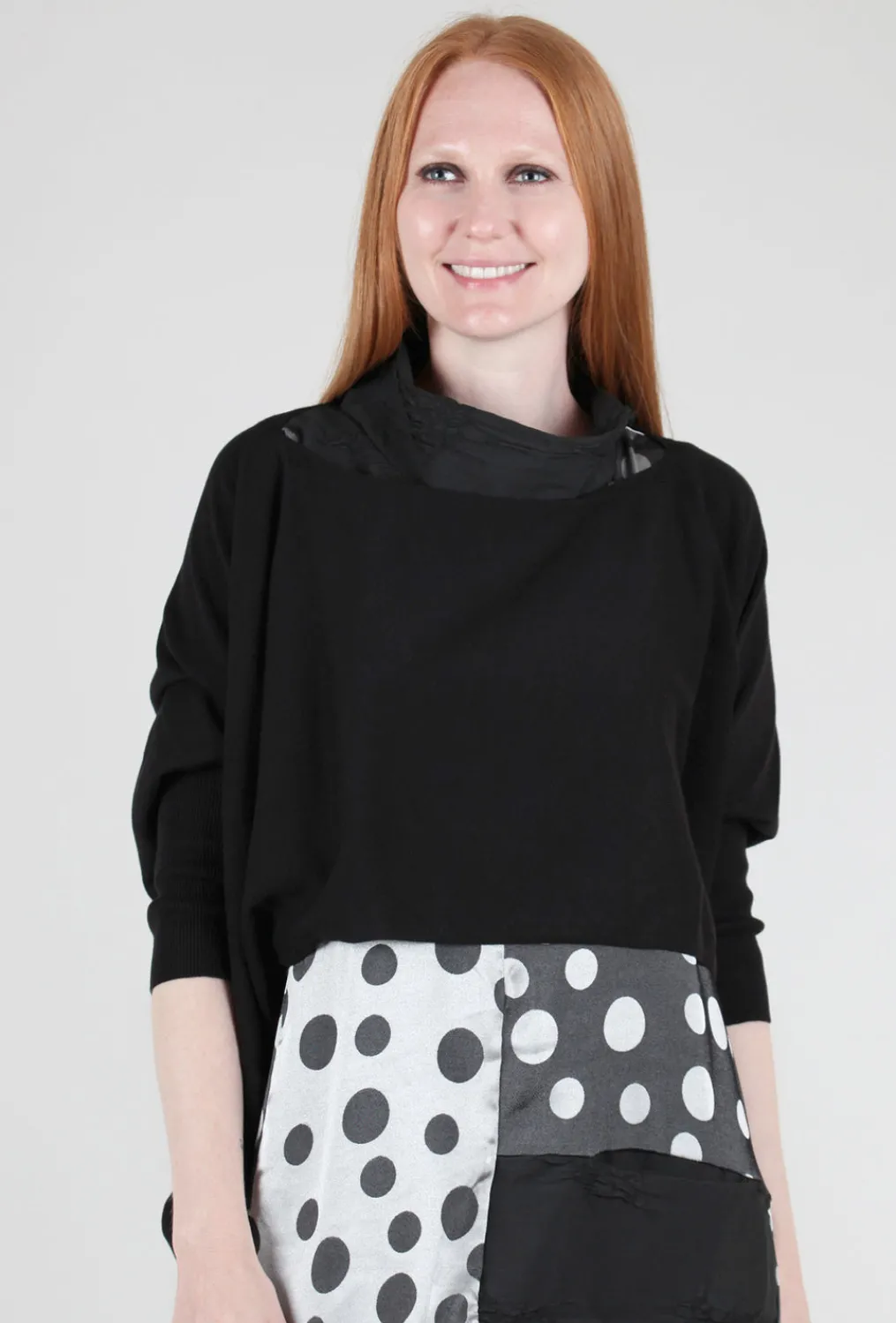 Discount Evie Lou Two-Way Sweater, Black