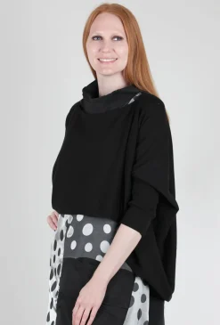 Discount Evie Lou Two-Way Sweater, Black