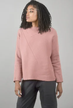 Discount Evie Lou Velvet Fleece Renee Top, Dusty Rose