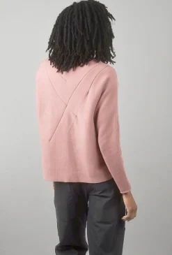 Discount Evie Lou Velvet Fleece Renee Top, Dusty Rose