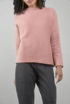 Discount Evie Lou Velvet Fleece Renee Top, Dusty Rose