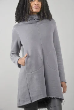 Outlet Evie Lou Velvet Fleece Ricky Tunic, Gray