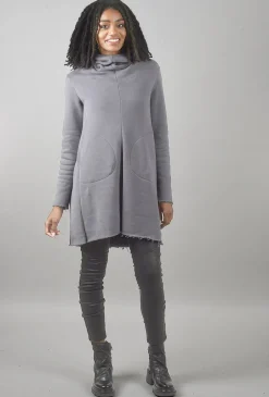 Outlet Evie Lou Velvet Fleece Ricky Tunic, Gray