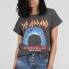 New Evie Lou Vintage Band Tee, Black/Def Leppard