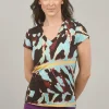 Cheap Evie Lou Viscose V Tee, Purple Print