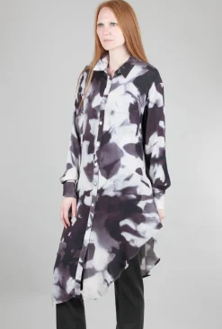 Shop Evie Lou Water Mirrors Shirtdress, Plum