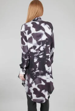 Shop Evie Lou Water Mirrors Shirtdress, Plum