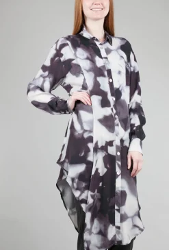 Shop Evie Lou Water Mirrors Shirtdress, Plum