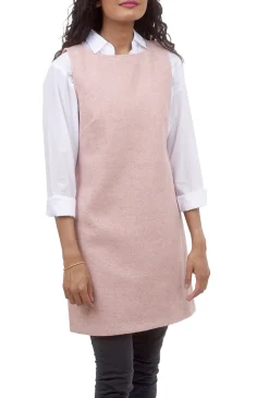 Sale Evie Lou Woolly Seamed Shift Dress, Rose Quartz