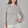 Cheap Evie Lou Yarn-Dye Striped Tee, Dune