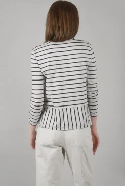 Cheap Evie Lou Yarn-Dye Striped Tee, Dune