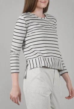 Cheap Evie Lou Yarn-Dye Striped Tee, Dune