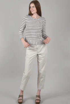 Cheap Evie Lou Yarn-Dye Striped Tee, Dune