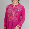 Outlet Evie Lou Zinnia Tunic, Fuchsia