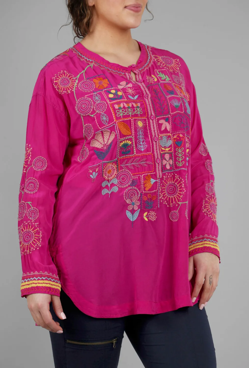 Outlet Evie Lou Zinnia Tunic, Fuchsia